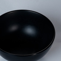 Usine de haute qualité 4.3 ''mélamine vaisselle japonais 100% mélamine couleur noire bol rond stocké en gros