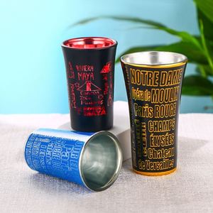Verres à shot personnalisés de 55 ml (2 oz) en verre électroplaqué de haute qualité pour la vente en gros – Collection Souvenir de Voyage - Product Image 4