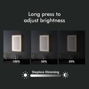 <span class=keywords><strong>Espejo</strong></span> Grande Inteligente Antivaho con Lámpara Led <span class=keywords><strong>para</strong></span> <span class=keywords><strong>Baño</strong></span>, Diseño Moderno, Rectangular, Montado EN LA Pared, <span class=keywords><strong>Espejo</strong></span> <span class=keywords><strong>de</strong></span> Maquillaje Iluminado - Product Image 4