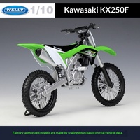 Welly 1:10 2017 Kawasaki KX 250F Modèle de moto en alliage métallique moulé sous pression pour collectionneurs, cadeau, vente en gros