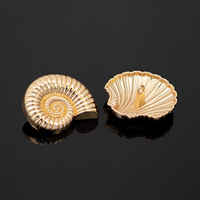 Boutons irréguliers personnalisés coquille de mer conque étoile de mer bouton en métal forme spéciale en alliage de zinc personnalisé bouton à tige en métal pour vêtements