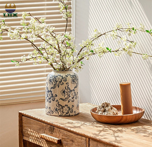<span class=keywords><strong>Vaso</strong></span> da Fiori da Tavolo in <span class=keywords><strong>Ceramica</strong></span> Stile Tradizionale Cinese Vintage in Porcellana Bianca e <span class=keywords><strong>Blu</strong></span> per Arredamento Casa dal Produttore - Product Image 2