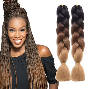 Ombre Jumbo Bện Tóc 24Inch 100 Gam Tổng Hợp Yaki Bện Tóc Nối Tóc Ombre Siêu Bện Tóc Tập Tin Đính Kèm Cung Cấp Nhãn Hiệu - Product Image 1