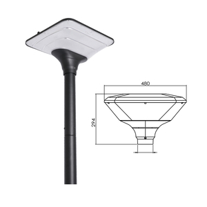 Custom Product IP65 Die-cast Aluminum PC 28.4CM 29.4CM 50W Solar Powered Led Home Garden Landscape Light
