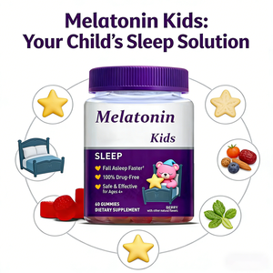 OEM Vegan Melatonin Uyku Jelibonları Magnezyum ve D Vitamini, Limon Balsamı, Bitkisel Özler ile Çocuklar iç<span class=keywords><strong>in</strong></span> Rahatlama ve Uyku Desteği - Product Image 5