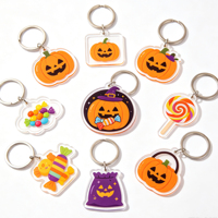 Porte-clés en acrylique mignon pour Halloween, cadeau fantaisie pour les amis et la famille