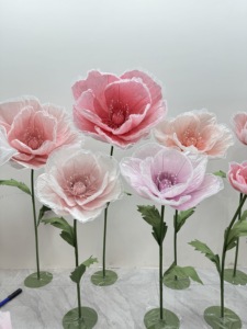 Decoración de Boda, Flor Grande de Organza, Flor Artificial Mecánica de Seda, Flores Gigantes - Product Image 1