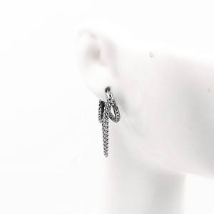 yunnique Hoop Earrings 316 Stainless Steel <b>Chain</b> Design Retro Style For Men And Women - Product Image 4