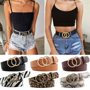 Fashion Women Waist <strong>Belt</strong> PU Leather Metal Buckle Heart Pin <strong>Belts</strong> Double Ring <strong>Belt</strong> <strong>for</strong> <strong>Ladies</strong> Leisure Dress <strong>Jeans</strong> Wild Waistband - Product Image 5