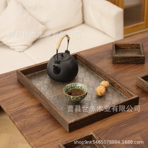 Bandeja de madera Mu Yujia con acabado pulido al aceite, decorativa para uso doméstico, para frutas secas y repostería - Product Image 5
