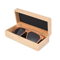Lunettes de soleil en bois faites à la main étuis surdimensionnés unisexes étui de lunettes de soleil de grande taille