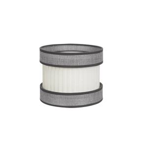 Piccola lampada da tavolo E14 grigio-beige, dimensioni 18x18x18 cm, ideale per l'illuminazione in case e uffici. - Product Image 1