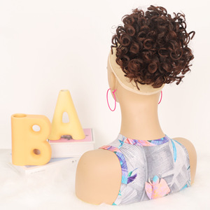 Perruque européenne américaine sac transfrontalier fil haute température cordon élastique vague lâche grand <span class=keywords><strong>chignon</strong></span> bouclé - Product Image 1