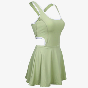 Robe-short athlétique avec short intégré à couverture intégrale, une <span class=keywords><strong>combinaison</strong></span>-short pour le yoga, le sport, les filles, vêtements de sport adorables - Product Image 6