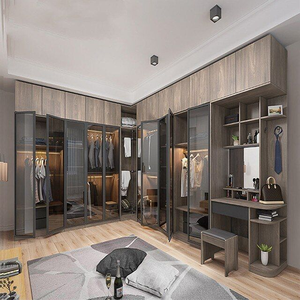 Armoires modernes de luxe, îlot de rangement, design de placards, chambre à coucher, système de placard avec tiroirs - Product Image 4