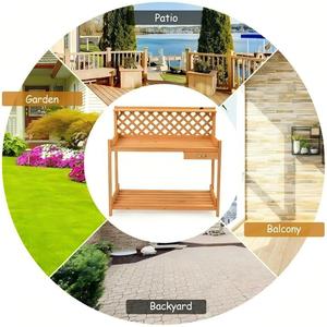 <span class=keywords><strong>Banc</strong></span> de jardinage <span class=keywords><strong>en</strong></span> <span class=keywords><strong>bois</strong></span> d'extérieur, table de travail pour la plantation dans le jardin, la cour ou la terrasse - Product Image 6