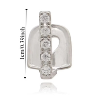 Trendy Punk Hip Hop dientes Grillz Bling divertidos Clips individuales Grillz moda oro plata Color solo Dental Braces regalo
