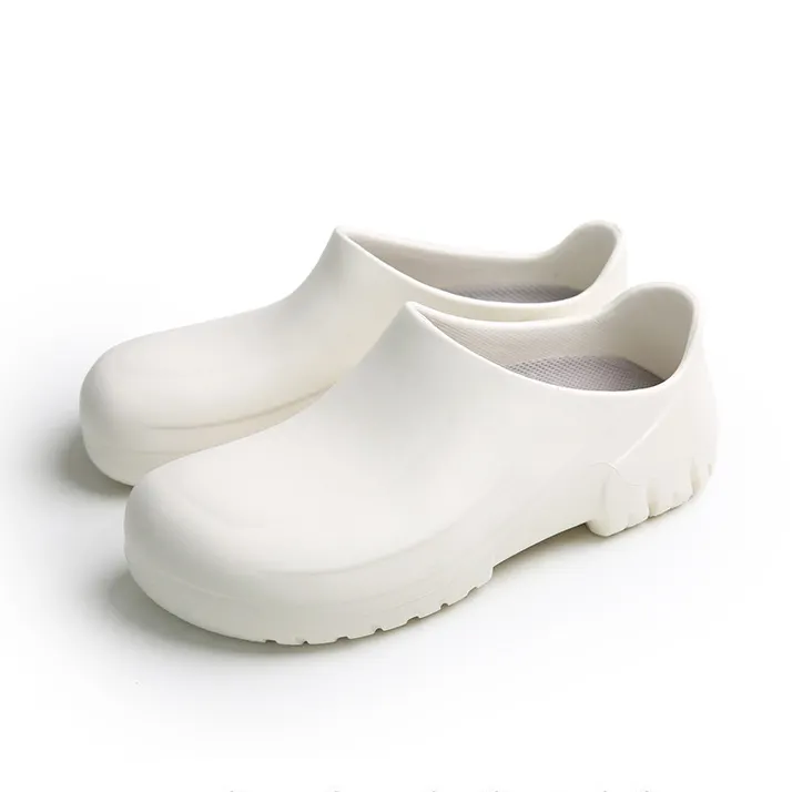 Giày làm việc không thấm nước giày nhẹ có đế dày và sạch sẽ chống trượt nhà hàng thực phẩm ngoài trời Giày mưa an toàn