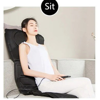 Neues Design Standardgröße Luftkissen Elektrische Shiatsu-Heizmatte mit Luftdruck Ganzkörper-Vibrations-Memory-Massagematte Grau