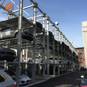 Hydraulic Parking quad storage car triple stacker vertical 3 level parking lift