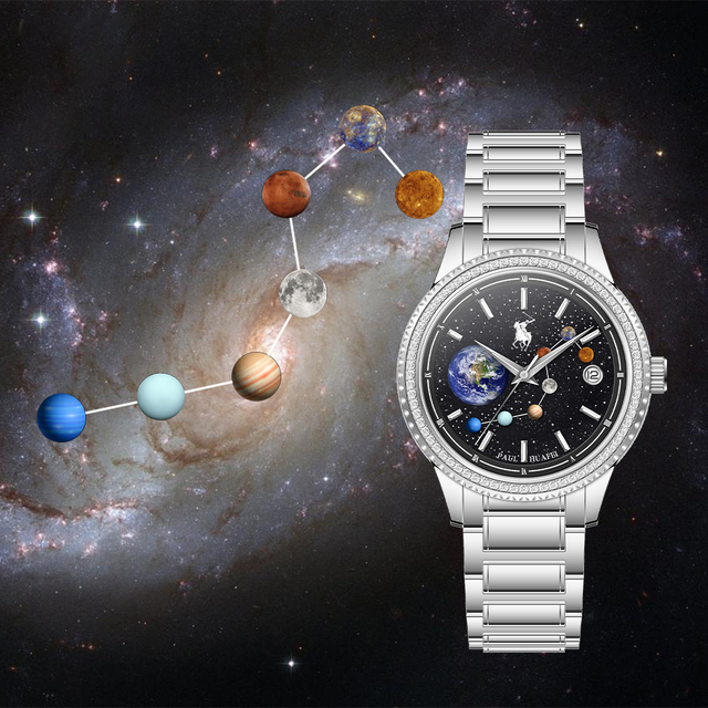 Men's Luxury Quartz Watch Sapphire Crystal Pointer Diamond Bezel Stainless Steel Band 3ATM Waterproof 42mm Multiple Time Zone
