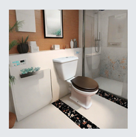Vente en gros d'usine de deux pièces en céramique sans monture pour salle de bain WC à double chasse d'eau réservoir d'eau à entrée latérale pour toilettes à bas prix