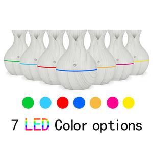 Difusor de aroma con forma de florero de madera, humidificador con alimentación USB de 130 ml para el hogar, mini pulverizador portátil con temporizador de 2 a 8 horas - Product Image 3