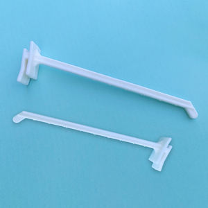 J&H Storefixture <span class=keywords><strong>2.3</strong></span>" 3.3" 4" 4.3" 5.3" 6" 7" 8" 零售POP瓦楞ABS挂钩 塑料超市纸板展示挂钩 - Product Image 1