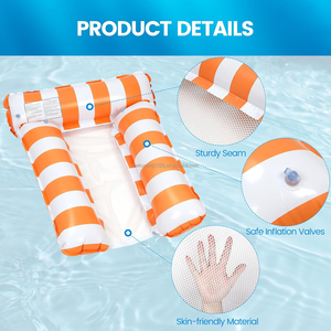 Hot Sale <strong>Floating</strong> <strong>Water</strong> Hammock Lounger <strong>Floating</strong> Toys <strong>Inflatable</strong> <strong>Floating</strong> Bed Chair Swimming Pool Foldable <strong>Inflatable</strong> Hammock - Product Image 4
