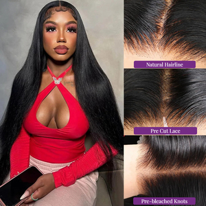 Perruques <span class=keywords><strong>cheveux</strong></span> humains lisses sans colle avec devant en dentelle perruque avec devant en dentelle Hd à cuticules alignées perruques de <span class=keywords><strong>cheveux</strong></span> bruts vietnamiens pour femmes noires - Product Image 2