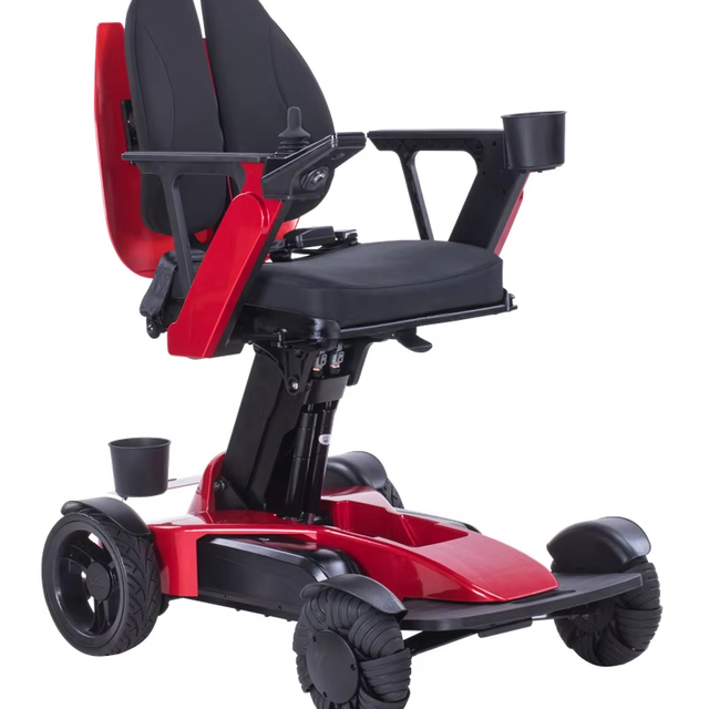 20Ah Lithium Battery Luxury Adult Foldable Lightweight Electric Power Wheelchair Retractable Pedal Brushless Motor Aluminum