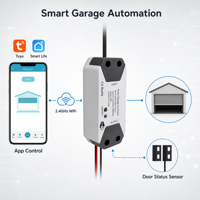 Contrôleur de porte de garage intelligent WiFi WG-088 avec application Tuya Smart Life, télécommande, compatible Alexa et Google Home, compatible Android