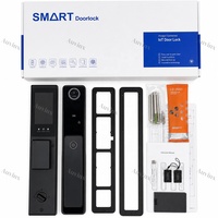 Serrure de porte intelligente Auvinx OEM ODM avec reconnaissance faciale, empreinte digitale, mot de passe, interphone vidéo, Tuya WIFI, serrure numérique