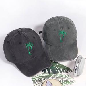 Gorra de Béisbol Vintage de Alta Calidad a Precio de Fábrica, de 6 Paneles, con Bordado de Palmera, para las Cuatro Estaciones, MOQ Bajo, Gran Venta - Product Image 4