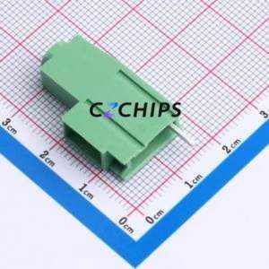 DB930A-6.35-1P-GN-S Screw Terminal Block Through hole Component (THT),P=6.35mm Connector 1x1P 6.35mm Green 1P - Product Image 2