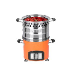 Réchaud de cuisine à deux portes, pour charbon et bois, sans fumée, avec <span class=keywords><strong>four</strong></span> de camping - Product Image 6