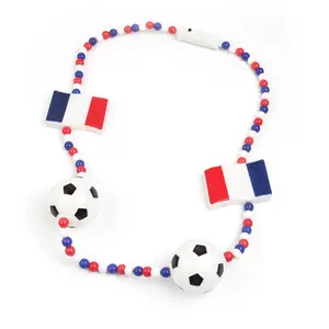High Quality Football Fans LED Bead Flag Necklace Promotional LED Flag Necklace