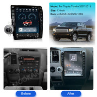 Radio mobil 13 "Untuk Toyota Tundra 2007-2013 Android Carplay 360, pemutar Multimedia Mobil navigasi Stereo otomatis untuk gaya Tesla
