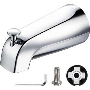 Desviador Universal Plateado para Grifo de Bañera de 4 Pulgadas, Tubería de Cobre de 1/2'', Cromado Pulido, Grifo de <span class=keywords><strong>Ducha</strong></span> Individual para Bañera - Product Image 1