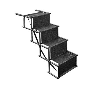 <span class=keywords><strong>Escalier</strong></span> pliable pour animaux de compagnie <span class=keywords><strong>en</strong></span> <span class=keywords><strong>acier</strong></span> de haute qualité, léger et portable, pour chiens, chiots, voitures, rampes pour camions - Product Image 4