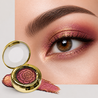 Palette de fards à paupières effet caméléon haute brillance OEM ODM, bleu violet, couleur changeante, fard à paupières métallique compact
