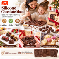 Cetakan Cokelat Silikon Bentuk Hati 3D Jinke, Cetakan Permen, Fondant, Kue, Food Grade, Anti Lengket, Dapat Digunakan Kembali, untuk Es Batu dan Jelly