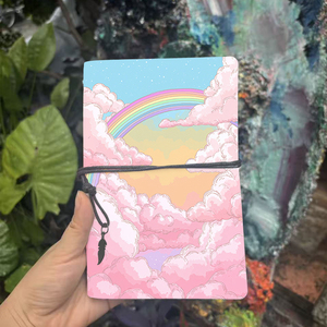 A6 2025 6 fori raccoglitore quaderno economico Look elegante ideale per tornare a scuola regalo Onboarding note dell'ufficio con nuvole Ra - Product Image 2