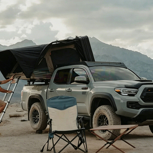 Carpa de techo de aluminio para camping, para 4 personas, para SUV, para las 4 estaciones, Dachzelt, doble capa, triangular, de carcasa rígida, Tente De Toit - Product Image 6