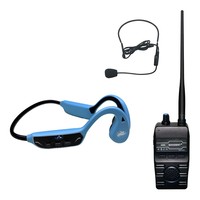 Swimtalker 1 H913B Conduction osseuse étanche natation casque LED batterie indicateur FM émetteur sans fil Sports aquatiques