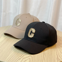 Gorra de Béisbol Personalizada de Algodón de Alta Calidad, Nueva, con Letras 3D Grandes en Forma de C, Diseño Curvo, Cómoda, de Ala Ancha y Única
