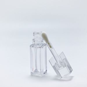 <b>Custom</b> 10ml Square Clear Lip Gloss Tubes Container Cosmetic Tubes Packaging for <b>Lipstick</b> Blush Lipgloss Tubes With Big Brush - Product Image 2