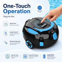 Robot de nettoyage de piscine avec fonction de balayage et d'aspiration Dolphin, capteur pour stationnement automatique et charge rapide