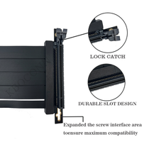 Mid Tower PC Case PCIe 4.0 X16 Riser Cable 32GB/s 12V 36W Vertical GPU Mount Wire Single Row Flexible Adapter Ribbon