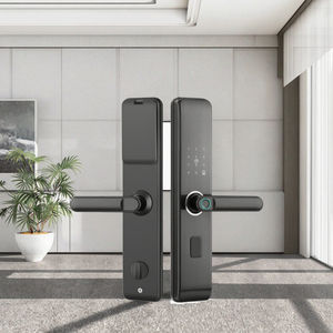 Быстрая доставка, умная цифровая деревянная дверная ручка, входная дверь, современный дизайн, система блокировки для отелей, без ключа, открывающаяся клавиатура из сплава - Product Image 4